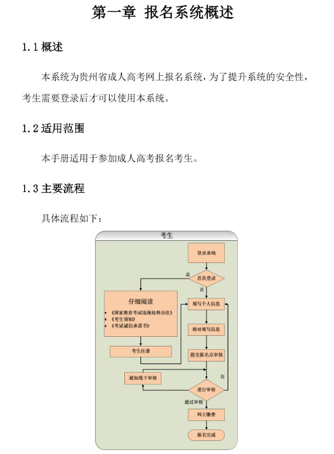 貴州省2024年成人高?？荚囌猩W(wǎng)上報名操作手冊